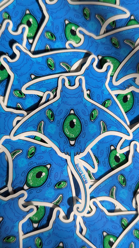 Lot Stickers Marin Psychédélique