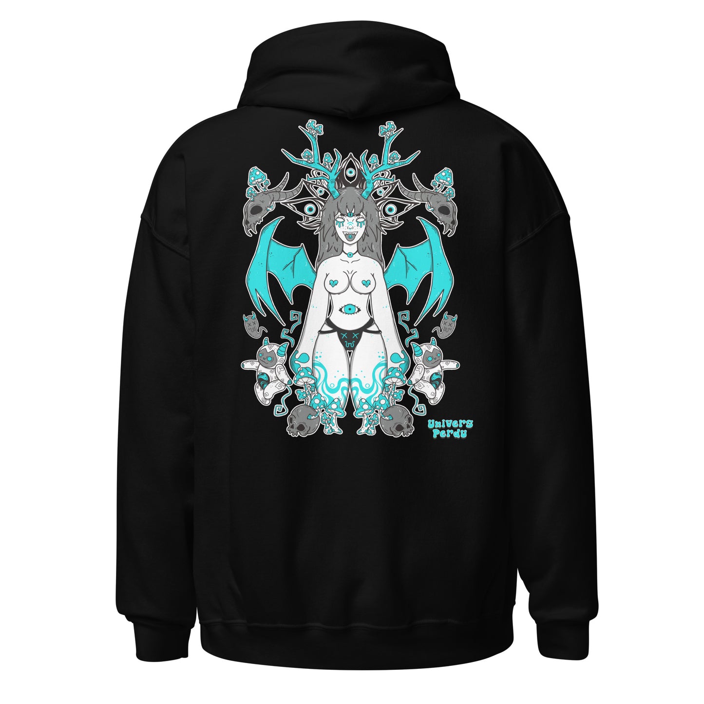 Démon Rose/Bleu Hoodie