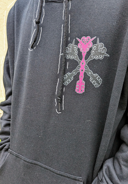 Démon Rose/Bleu Hoodie