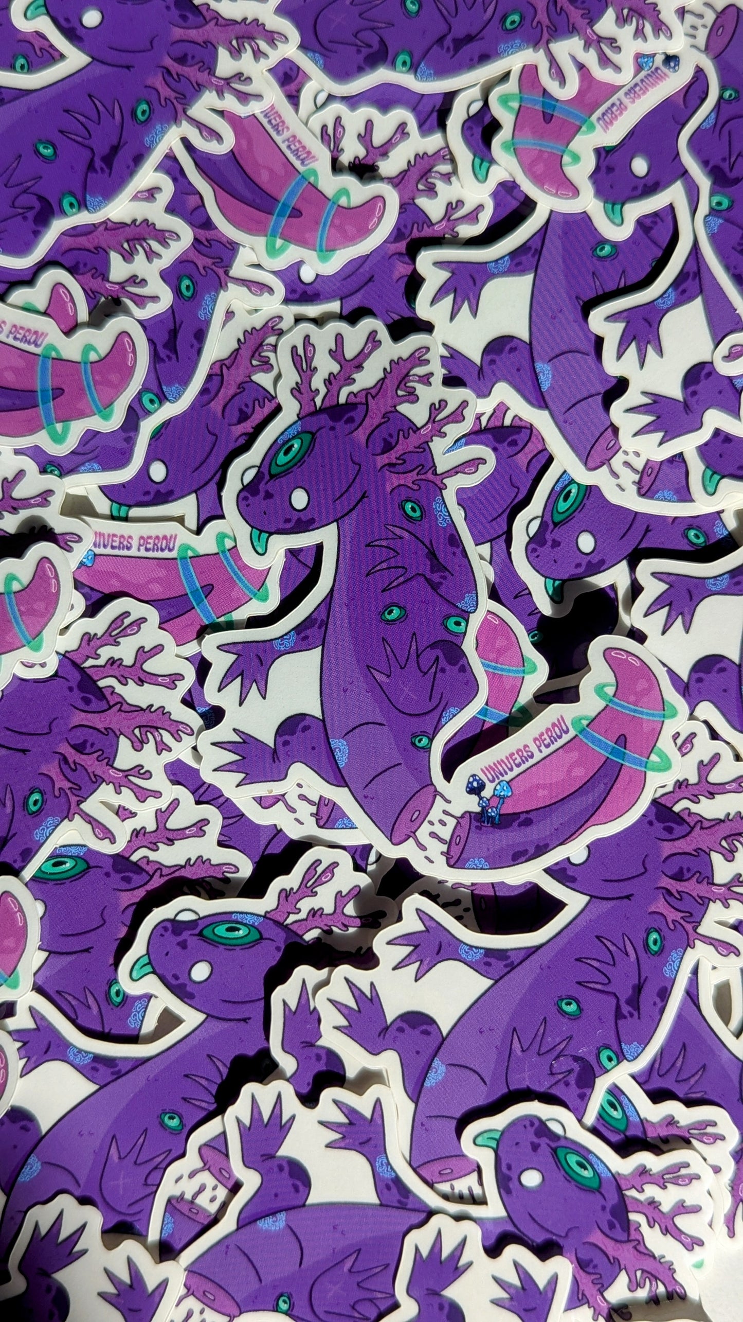 Lot Stickers Marin Psychédélique